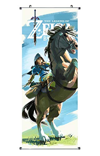 CoolChange Großes Legend of Zelda Rollbild | Kakemono aus Stoff | Poster 100x40cm | Motiv: Breath of the Wild von CoolChange