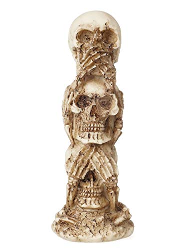 CoolChange Totenkopf Deko Totem mit 3 Totenschädeln | Gothic Dekoration | 17cm von CoolChange
