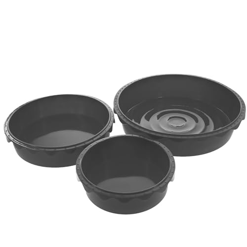 Coolinato 3er Set Silikon Backformen rund 16 cm 20 cm und 26 cm, Grau, Silikonformen zum Backen von Kuchen und Desserts, inkl. 4 Rezepten von Coolinato