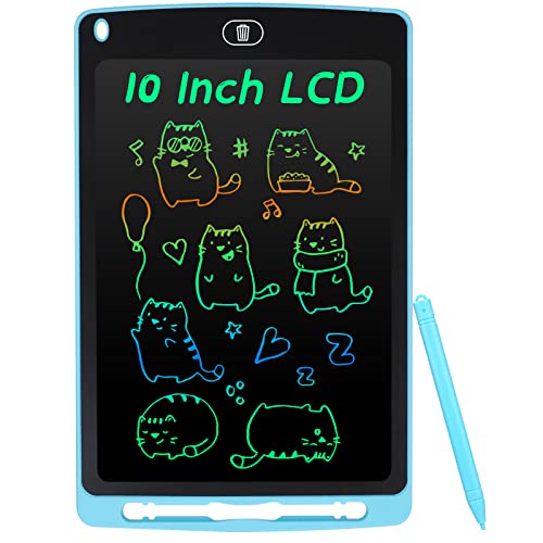 Coolzon LCD Schreibtafel, 10 Zoll Bunte Bildschirm Schreibtablett für Kinder Erwachsene, Löschbare LCD-Zeichenbrett Elektronische Schreibtafel Tragbar LCD Drawing Writing Tablet, Blau von Coolzon