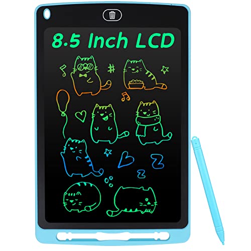 Coolzon LCD Schreibtafel, 8.5 Zoll Bunte Bildschirm Schreibtablett für Kinder Erwachsene, Löschbare LCD-Zeichenbrett Elektronische Schreibtafel Tragbar LCD Drawing Writing Tablet, Blau von Coolzon