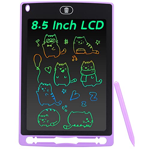 Coolzon LCD Schreibtafel, 8.5 Zoll Bunte Bildschirm Schreibtablett für Kinder Erwachsene, Löschbare LCD-Zeichenbrett Elektronische Schreibtafel Tragbar LCD Drawing Writing Tablet, Violett von Coolzon