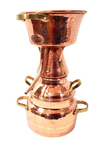 Copper Garden Destille Alquitara 2 Liter | Für die Herstellung von Hydrolaten und ätherischen Ölen | Meldefrei in Deutschland, Österreich und der Schweiz | Model 2022 von Copper Garden