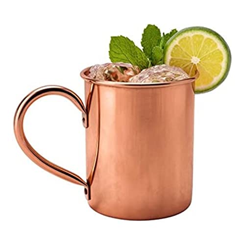 Copper Garden Kupfertasse 0,5 Liter I Tasse mit Henkel aus reinem Kupfer I Becher für Kalt- & Heißgetränke I Kupferbecher für Feuerzangenbowle & Moscow Mule Cocktail I Camping Becher von Copper Garden