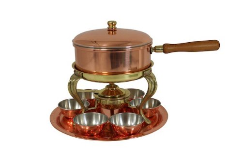 CopperGarden® Fondue Deluxe | 1,9 Liter Set mit Zubehör von Copper Garden