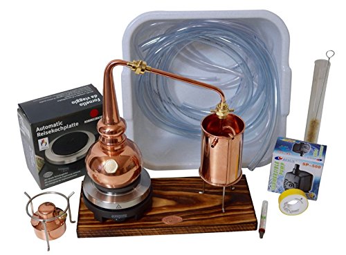 "CopperGarden®" Whisky-Destille 0,5 Liter | Supreme Electric | Sorgenfrei Set mit Pumpe und Zubehör von Copper Garden