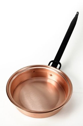 CopperGarden Stielpfanne aus blankem Kupfer I Handgeschmiedete Röstpfanne mit 18 cm Durchmesser I Pfanne mit schwerem Eisenstiel zum Rösten und Einbrennen I Kupfer-Bratpfanne bis 300 Grad von Copper Garden