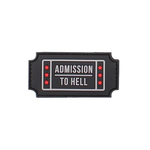 Copytec 3D Rubber Admission to Hell Patch Teufel 666 Messerklinge 3 x 7 cm#26970 von Copytec