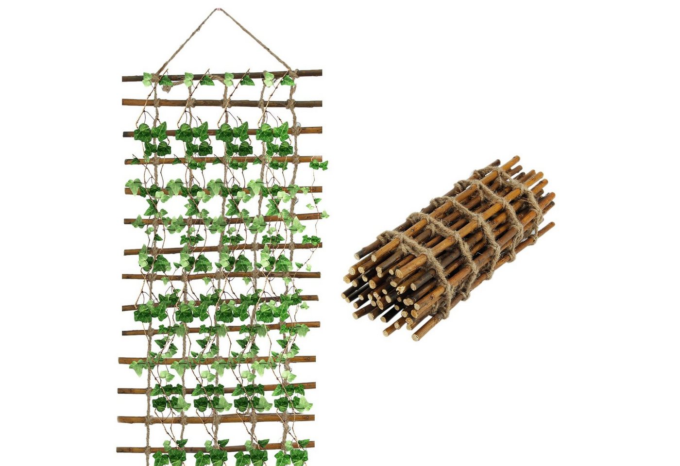 Coradoma Rankgitter Rankhilfe aus Weide für Kletterpflanzen, Ranknetz Pflanzennetz, Rankleiter in den Größen 30/50/100x200 cm von Coradoma