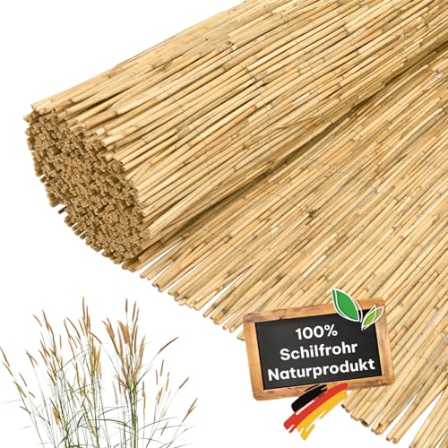 Coradoma Schilfrohrmatte Sichtschutz in 12 Größen | 180x600 cm | Sichtschutzmatte aus Schilfrohr für Balkon, Garten und Terrasse | natürlicher Zaun Sichtschutz von Coradoma