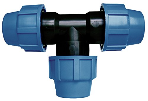 Cornat T610625 Bewässerungssystem T-Stück PE-Rohr, Ø 25 mm, Polypropylen, für Kaltwasser ,, 25 x 25 x 25 mm von Cornat