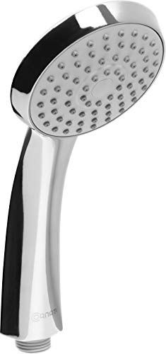 Cornat Handbrause "Fit" - 85,5 mm Kopfdurchmesser - verchromt - 1 Strahlart - Anti-Kalk & Wasserspareinsatz / Brausekopf für Dusche & Badewanne / ECO-Duschbrause / TB3002 von Cornat