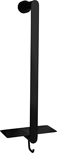 Cornat Handtuchhalter - Black - Edition - Zum Einhängen an Duschwänden & zur Wandmontage - Platz für bis zu 6 Handtücher - Mit integriertem Haken - Aus Edelstahl/Handtuchregal/Handtuchablage/T319662 von Cornat