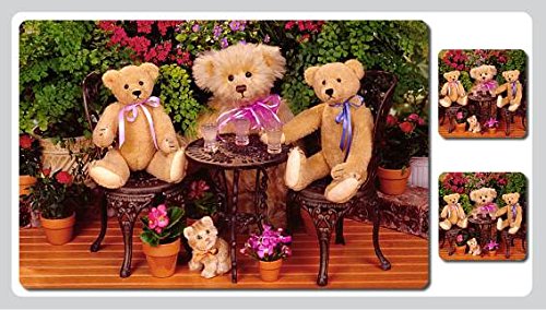 3 D Platzset Teddy Bären, 6-teilig, 2x Tischset + 4x Untersetzer, Teddybär von Cornelissen