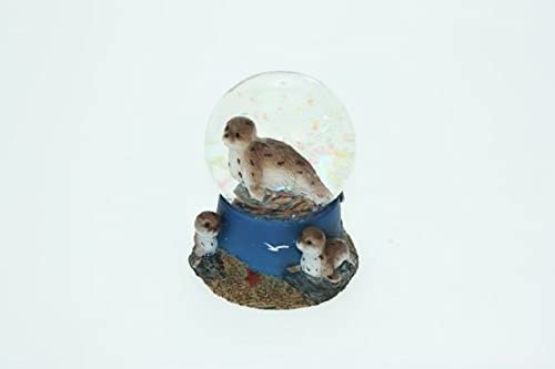 Cornelissen Glitzerkugel Seehund, 6,5 cm, Schneekugel Tier Tiere Schneekugeln Robbe, Braun von Cornelissen