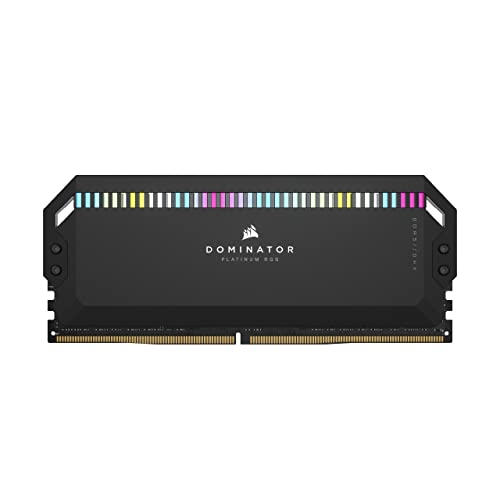Corsair DOMINATOR PLATINUM RGB DDR5 RAM 32GB (2x16GB) 6000MHz CL30 Intel XMP iCUE Kompatibel Computer Speicher - Schwarz (CMT32GX5M2B6000C30) von Corsair