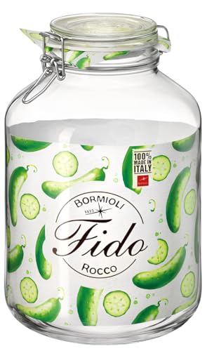 Bormioli Rocco S.p.A. Rocco Einkochglas 5 Liter, mit Bügelverschluss und Gummiring, klar Fido durchsichtig - (1 Stück) von Cosecha Privada