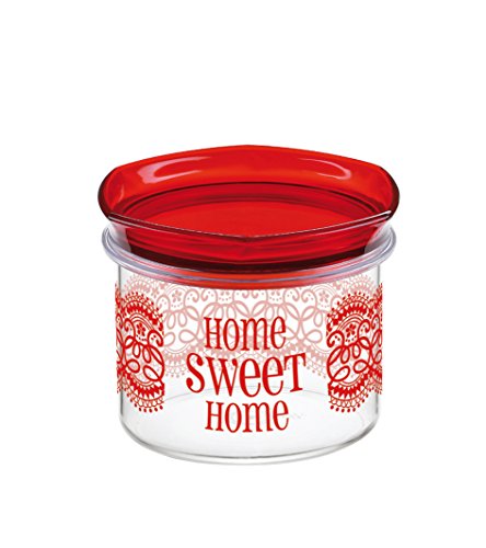 COSMOPLAST 2796107 Set 6 Sweet Home Jar Rot 0,65 Lebensmitteldose, Material, Multicolor von COSMOPLAST