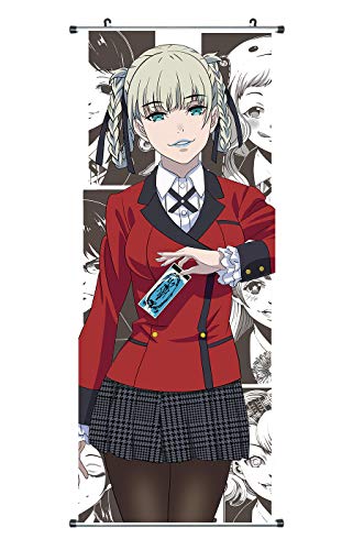 CosplayStudio Großes Kakegurui Rollbild | Kakemono aus Stoff | Poster 100x40cm | Motiv: Kirari Momobami von CosplayStudio