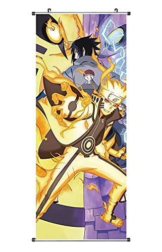 CosplayStudio Großes Naruto Rollbild | Kakemono aus Stoff | Poster 100x40cm | Bijuu Moodo | Motiv: Naruto Uzumaki von CosplayStudio