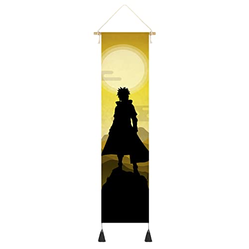 CosplayStudio Hochwertiges Naruto Rollbild aus Stoff mit Schattenriss | Kakemono 142x33cm | Inkl. Haken | Motiv: Minato Namikaze von CosplayStudio