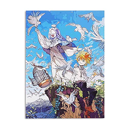 CosplayStudio Hochwertiges The Promised Neverland Wandbild auf Hartschaumplatte | Poster 30x42cm | Motiv: Freiheit von CosplayStudio