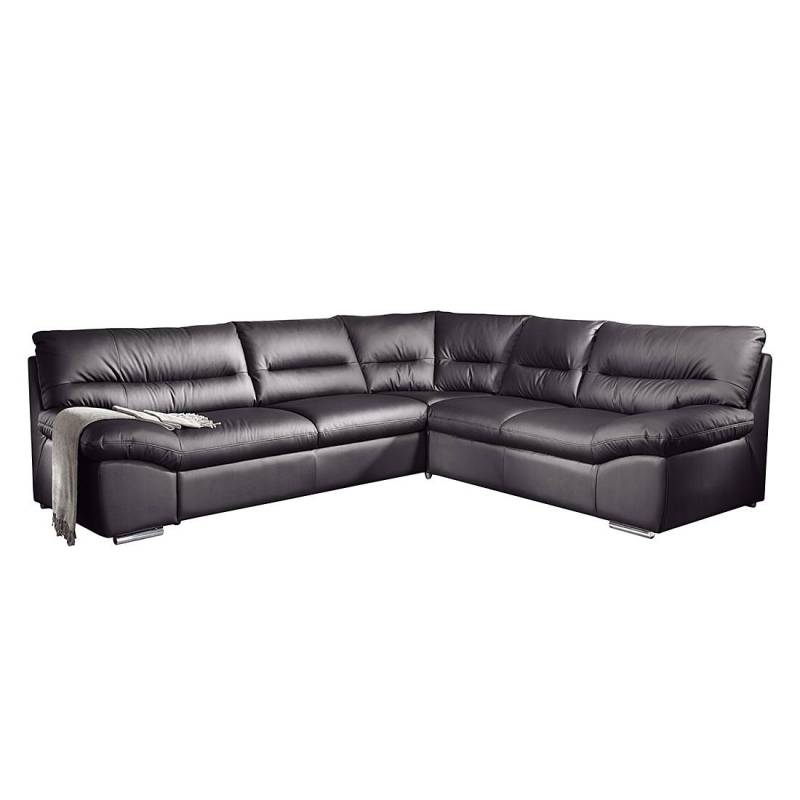 Cotta Ecksofa Howard 2-Sitzer Schwarz Kunstleder 290x87x254 cm (BxHxT) mit Schlaffunktion Modern von Cotta