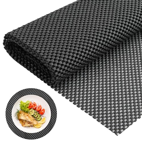 Cozlly Antirutschmatte für Teppic, PVC Mesh Rutschmatte, Universal 50 x 200 cm Zuschneidbar, Rug Gripper, wasserdichte Anti Rutsch Matte, für Regal, Schublade, Auto, Palette, Teppich - Schwarz von Cozlly