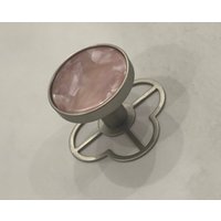 Knauf Mit Rückteller Küche Schrank Griff Pull Gebürstet Silber Nickel Stahl Kommode Rosa Craft von CozyChiccc