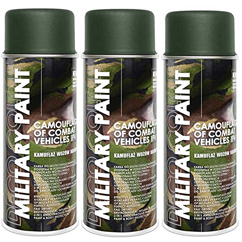 Craft-Equip DC 3er Sparpack bronzegrün Ral 6031 MILITÄR Army Militärlack Lackspray 400ml Nato von Craft-Equip