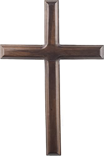 Craft&Style Kruzifix Holzkreuz Wandkreuz schlichtes dunkles Holz natur braun HxB: 30x20cm von Craft&Style