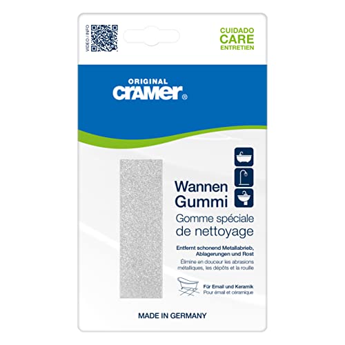 Cramer® Wannen-Gummi I Spezialreiniger, entfernt Metallabrieb, hartnäckige Ablagerungen & Rost auf Keramik/Emaille Waschbecken & Badewannen, kratzfrei von Cramer
