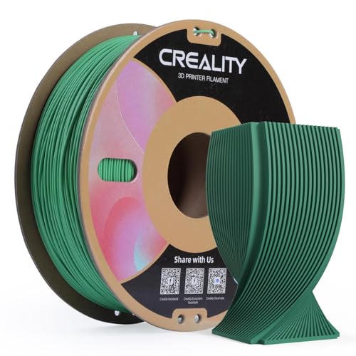 Creality CR-PLA Matte 3D Druck Filament, 1.0KG Umweltfreundliche Kartonspule, 1,75mm PLA Matte 3D Drucker Filament, ≤0.03mm Maßgenauigkeit, Kompatibel mit Creality FDM Druckern (Avocado Grün) von Creality