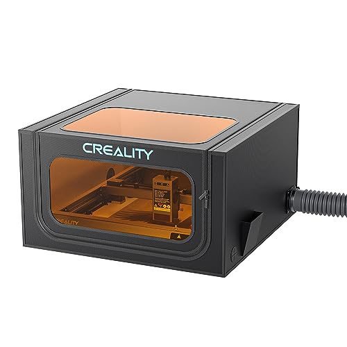 Creality Lasergravierer Gehäuse V2.0 mit Entlüftung, Laser Cutter Schutzhülle mit Ventilator und Rohr, flammhemmend und rauchdicht für xTool, Creality und andere Lasergravur Maschine von Creality