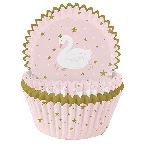 Creative Party CC049A Cupcake-Förmchen mit Schwanen-Motiv, Pink, 75 Stück von Anniversary House