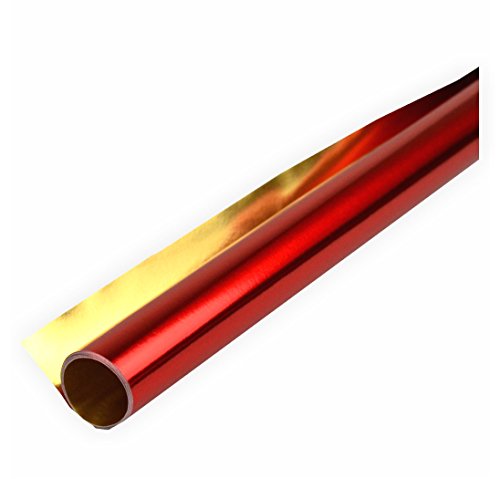 Alufolie rot/gold doppelseitig kaschiert 50 x 70 cm Bastelfolie zweiseitig verwendbar von Creleo
