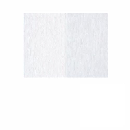 Doppelseitiges Krepppapier weiß - weiß 2 Stück 25 x 125 cm Krepppapier zum basteln von Creleo
