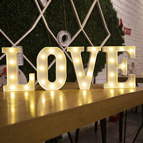 Creperture Love Leuchtschilder, 22 cm LED Deko Buchstaben Lichterzeichen Love Hochzeitsdekoration Schild Batteriebetrieben Nachtlicht für Außenbereich, Innenbereich, Bar, Party Dekoration, Warmweiße von Creperture