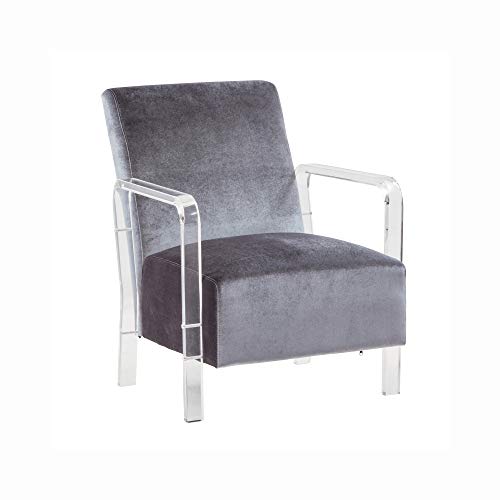 Cribel Freedom Sessel mit Gestell aus Plexiglas, mit Samtbezug, 68 x 84 x 87 cm von Cribel