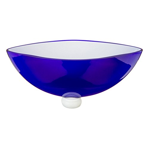 Glas-Bohemia Energy Schale, Glas, Blau, 15 x 34 x 15 cm von Cristal de Bohemia