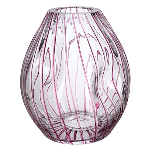 Glas-Bohemia Glee Vase, Glas, Gold/Rubin, 14.5 x 22 x 20 cm von Cristal de Bohemia