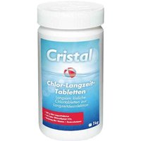 Cristal 1136584 Chlor-Langzeit-Tabletten 200 g, 1kg Eimer 1St. von Cristal