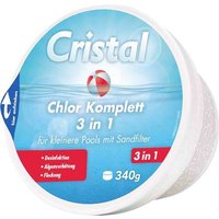 Cristal 1199232 Chlor Komplett 3 in 1, 0,34 kg, Dose 1St. von Cristal
