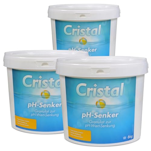 Cristal pH-Senker Minus Granulat 18 Kg | Effektive pH-Wert-Regulierung | Einfach in der Anwendung und Dosierung | Zum materialschonenden Senken des pH-Wertes ohne Korrosion zu verursachen von Cristal