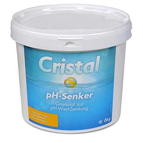 pH-Senker Granulat | Zur effektiven pH-Wert-Senkung | Schnell lösliches Granulat | Einfache Handhabung | Hohe chemische Reinheit | Einfach dosierbar materialschonend | pH- pH-Minus 6 kg von Cristal