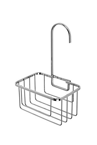 Croydex Duschstangen-Korb verchromt, rostfrei, Baustahl, für Duschstange mit Haken, silberfarben von Croydex