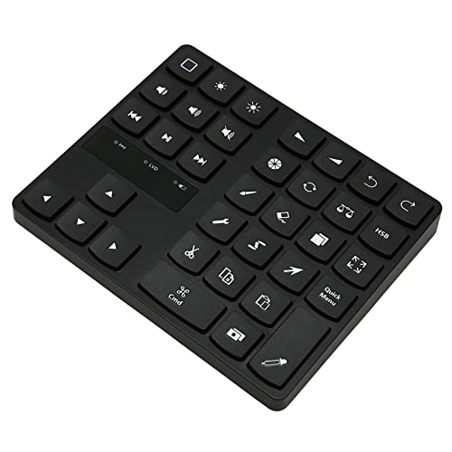 Cryfokt Zeichentastatur, 35 Tasten, Kabellose Zeichentastatur, Einhändig, Kompakte Größe für Zuhause von Cryfokt