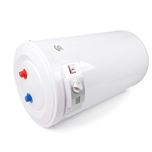 Elektro Warmwasserspeicher Boiler 50 Liter Wasserboiler Warmwasserboiler Hängespeicher,LED und Thermometer,mit Duschkopf von Cutycaty