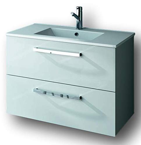 Cygnus Bath Holz-Badewanne, weiß (nur Möbelstück), Spiegel und Wandleuchte Nicht enthalten. Benötigte Maße für Waschbecken 80 cm Breite und 45 cm Tiefe von Cygnus Bath