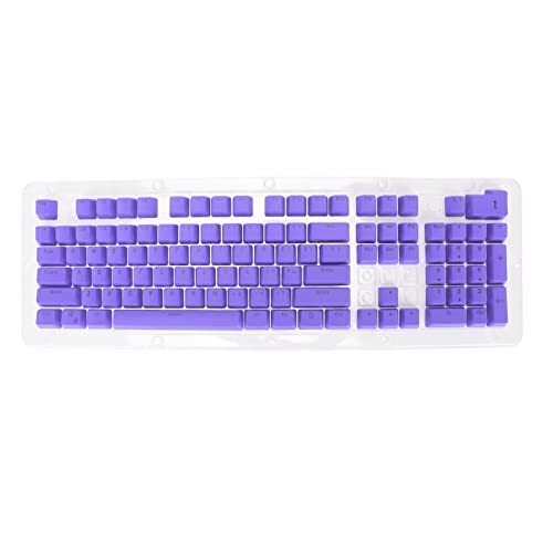 Cyrank PBT-Tastenkappen 106 Tasten Spritzguss OEM Höhe Lichtdurchlässigkeit Tastenkappen für mechanische Tastaturen(Violett) von Cyrank